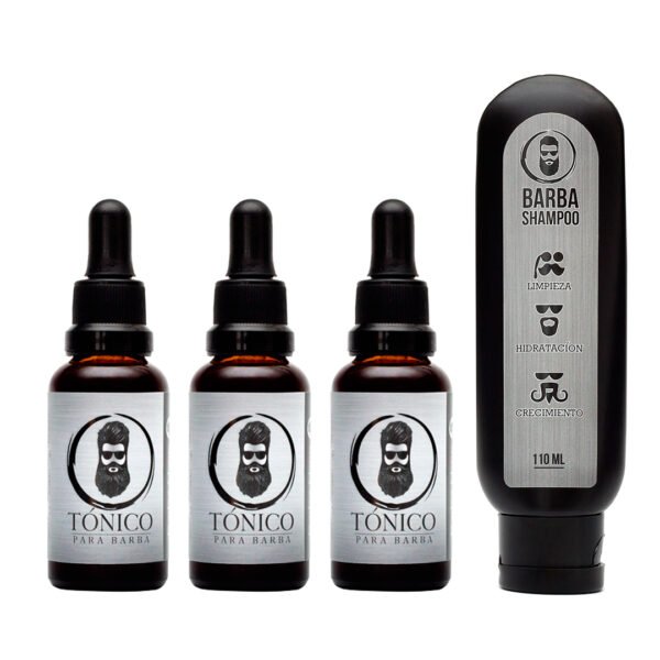 Tónico Para Barba (x3)+ Barba Shampoo +BARBA REGALO + ENVÍO GRATIS