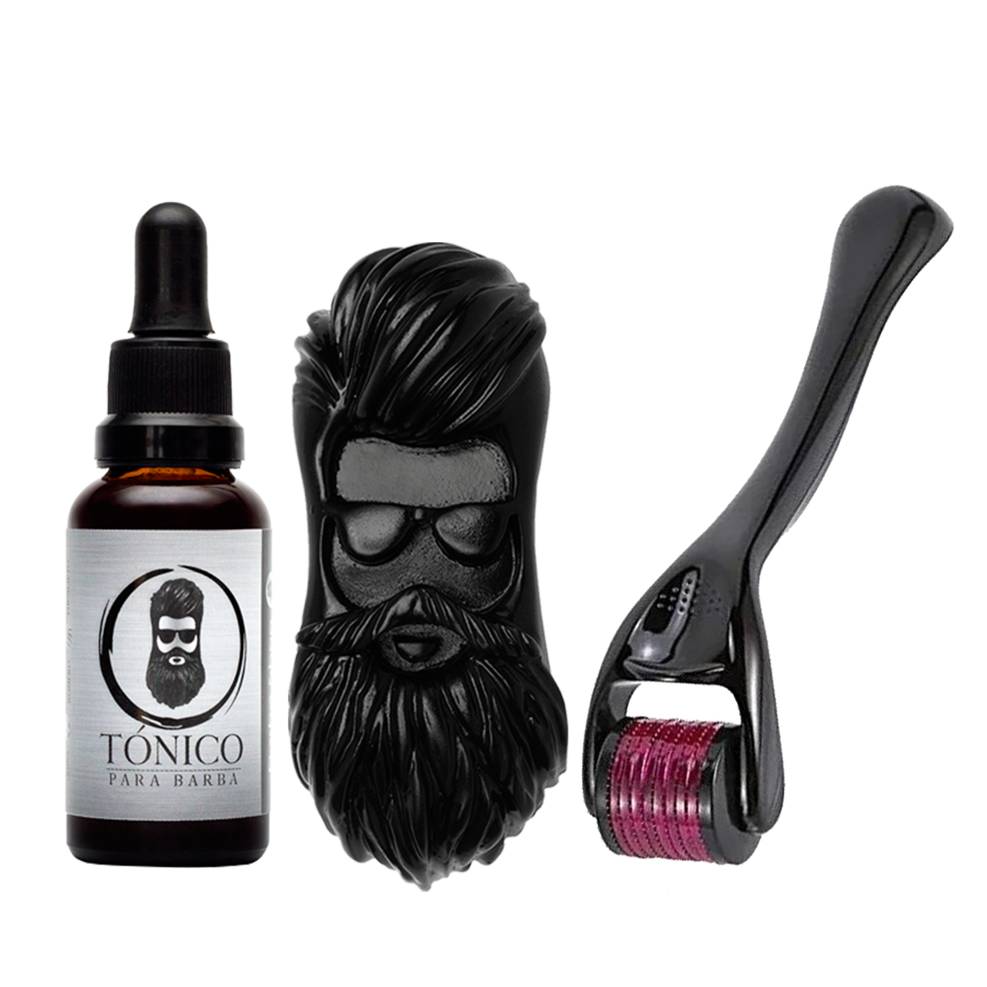 Tónico Para Barba + Barba Jabón + Dermaroller + Barba jabón Gratis + Envío Gratis