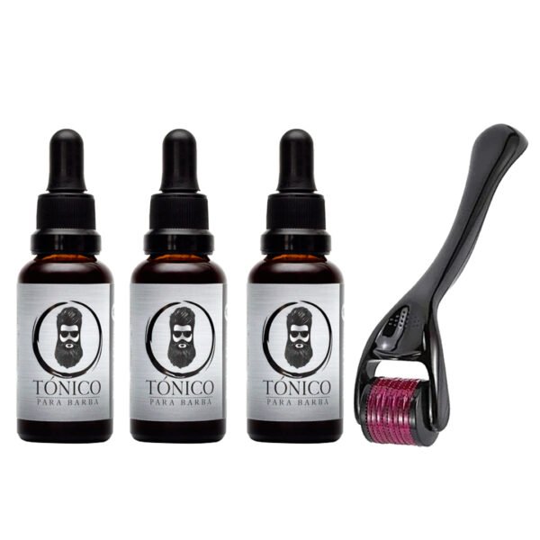 Tónico Para Barba (x3) + Dermaroller + BARBA REGALO + ENVÍO GRATIS