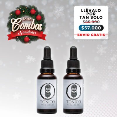 Tónico Para Barba (x2) + Barba Obsequio Navideño + ENVÍO GRATIS